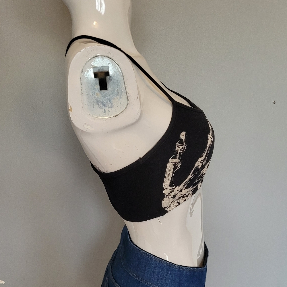 See You Monday Skeleton Hand Bra, VGUC, Size M - Picture 2 of 5